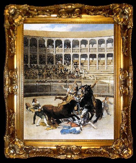framed  Francisco de Goya Picador Caught by the Bull, ta009-2