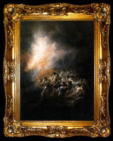 framed  Francisco de Goya Fire at Night, ta009-2