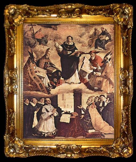 framed  Francisco de Zurbaran Apotheose des Hl. Thomas von Aquin, ta009-2