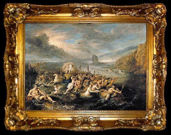 framed  Francken, Frans II The Triumph of Neptune and Amphitrite, ta009-2