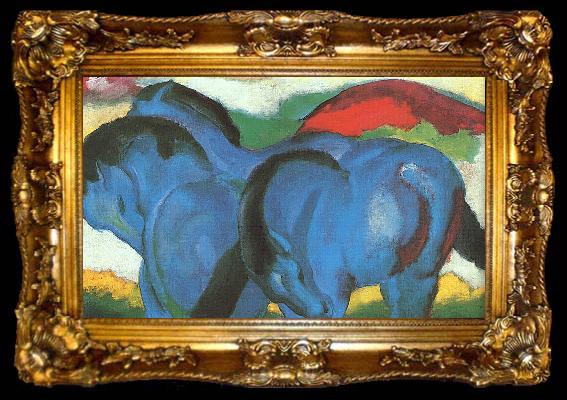 framed  Franz Marc The Little Blue Horses, ta009-2