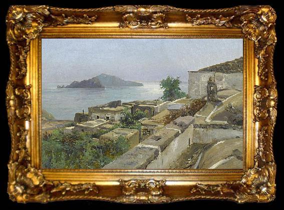 framed  Franz Schreyer View of Capri, ta009-2