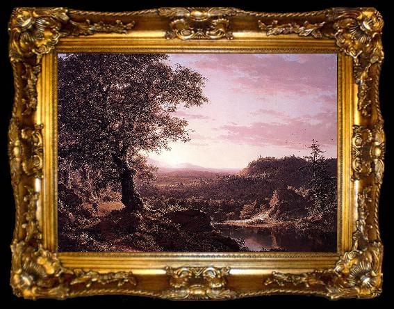 framed  Frederic Edwin Church July Sunset, Berkshire County, Massachusetts, ta009-2