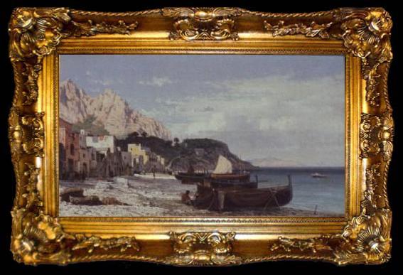 framed  Friedrich Paul Nerly Veduta di Capri, ta009-2