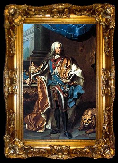 framed  George Desmarees Kurfurst Karl Albrecht als Kaiser Karl VII, ta009-2