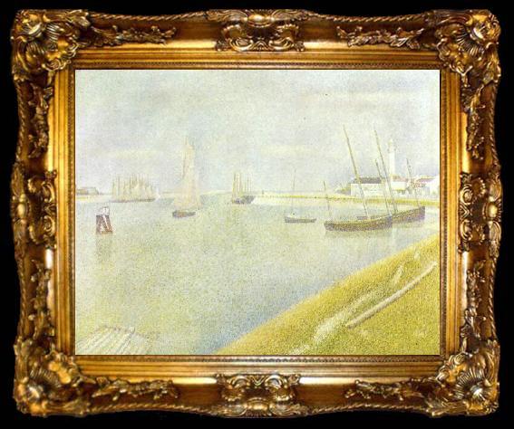 framed  Georges Seurat Der Kanal von Gravelines, ta009-2