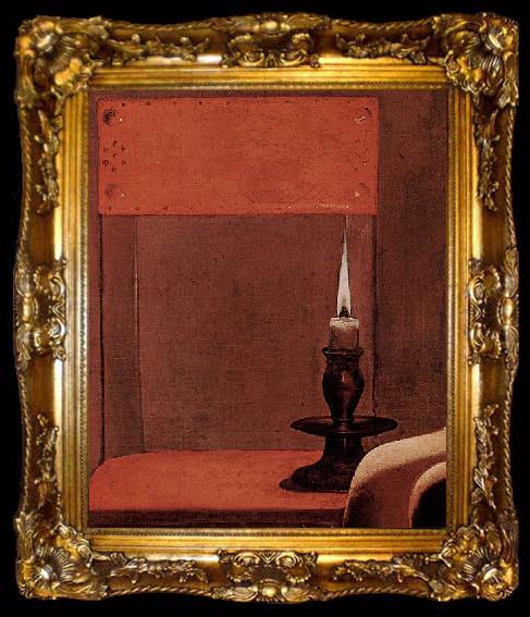 framed  Georges de La Tour Frau mit dem Floh, ta009-2