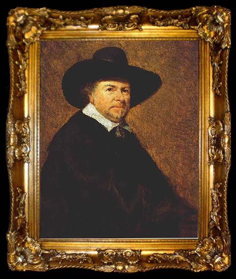 framed  Gerard ter Borch the Younger Bildnis des Malers van Goyen, ta009-2
