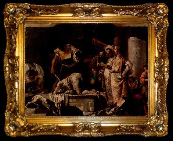 framed  Giovanni Battista Tiepolo Die Enthauptung Johannes des Taufers, ta009-2