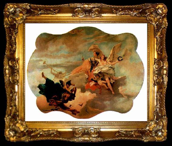 framed  Giovanni Battista Tiepolo Triumphzug der Fortitudo und der Sapienzia, ta009-2