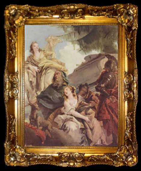 framed  Giovanni Battista Tiepolo Opfer der Iphigenie, ta009-2