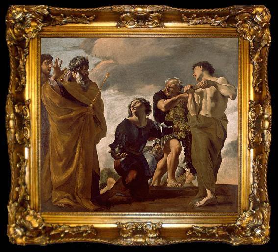 framed  Giovanni Lanfranco Moses and the Messengers from Canaan, ta009-2