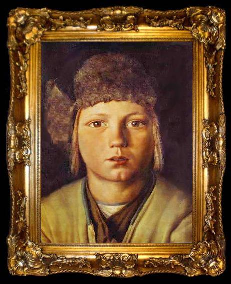 framed  Grigoriy Soroka Peasant boy, ta009-2