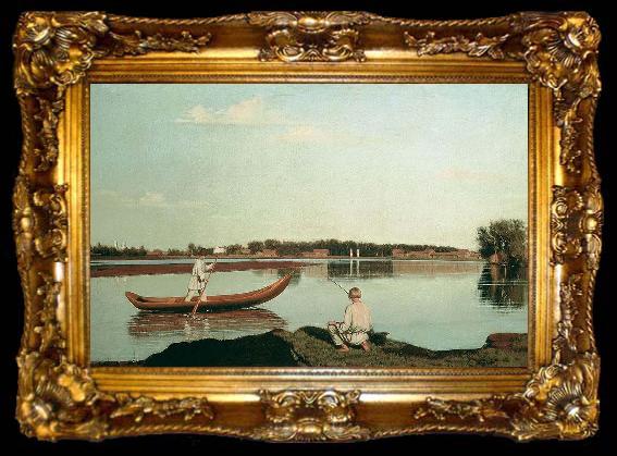 framed  Grigoriy Soroka Fishermen. Spasskoye, ta009-2