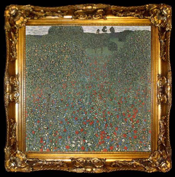 framed  Gustav Klimt Mohnfeld, ta009-2