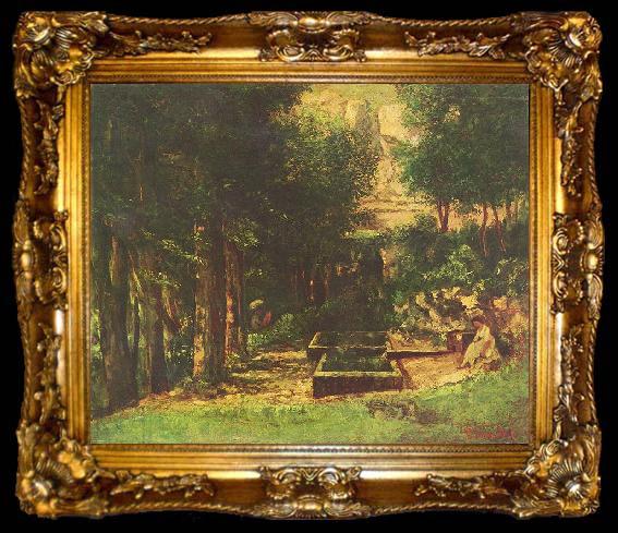 framed  Gustave Courbet Die Quelle, ta009-2