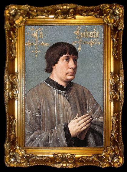 framed  Hans Memling Portrait of Jacob Obrecht, ta009-2