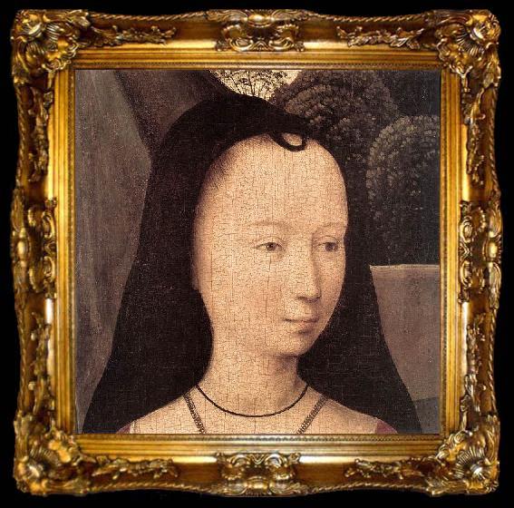 framed  Hans Memling Diptych with the Allegory of True Love, ta009-2