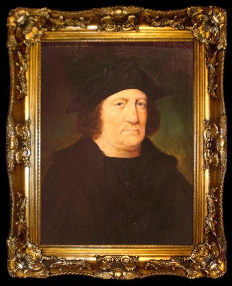 framed  Hans holbein the younger Portrait of an unknown man, supposed effigy of Thomas More., ta009-2
