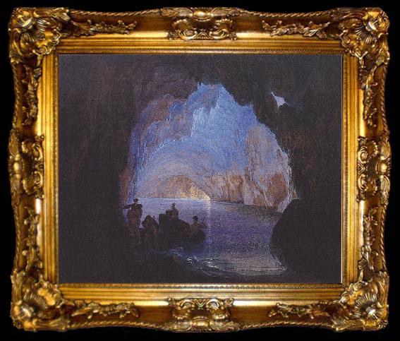framed  Heinrich Jakob Fried The Blue Grotto of Capri, ta009-2