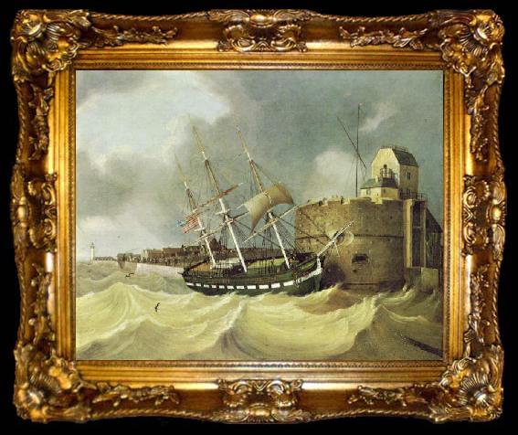 framed  Henry Smartly Ship QUEEN VICTORIA, ta009-2