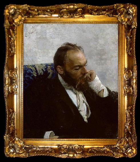framed  Ilya Repin Portrait of professor Ivanov, ta009-2