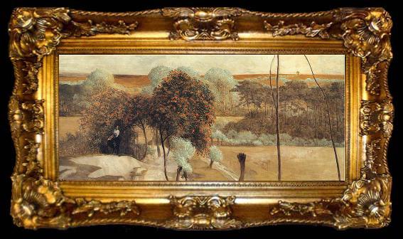 framed  Jacek Malczewski Follow the Stream - left wing of a triptych., ta009-2