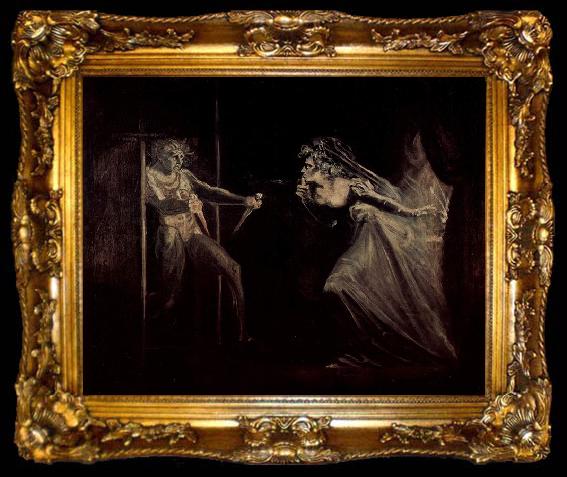 framed  Jacob Heinrich Elbfas Lady Macbeth receives the daggers, ta009-2