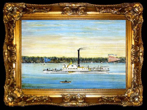 framed  James Bard Trojan, Hudson River steamboat, ta009-2