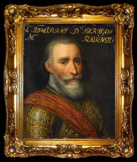 framed  Jan Antonisz. van Ravesteyn Portrait of Francisco Hurtado de Mendoza, admiral of Aragon., ta009-2