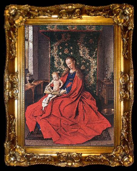 framed  Jan Van Eyck Madonna with the Child Reading, ta009-2