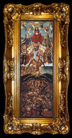 framed  Jan Van Eyck Crucifixion y Juicio final, ta009-2