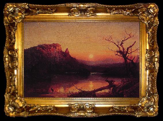 framed  Jasper Francis Cropsey Sunset Eagle Cliff, ta009-2