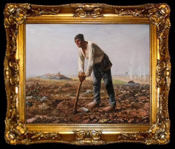 framed  Jean Francois Millet The Man with the Hoe, ta009-2