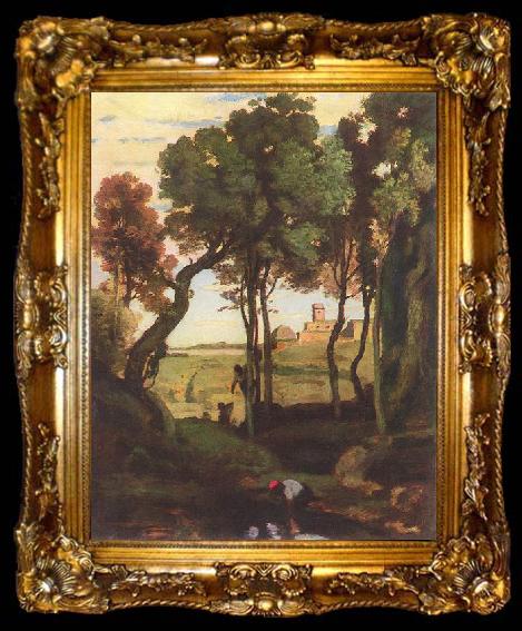 framed  Jean-Baptiste Camille Corot Castelgandolfo, ta009-2