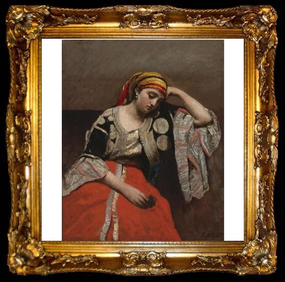 framed  Jean-Baptiste Camille Corot Juive d