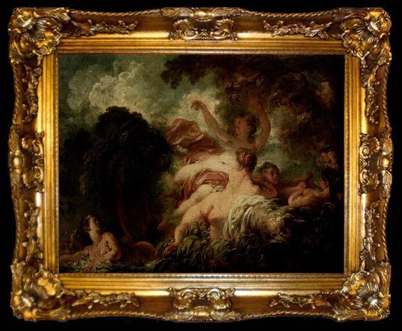 framed  Jean-Honore Fragonard Badende, ta009-2