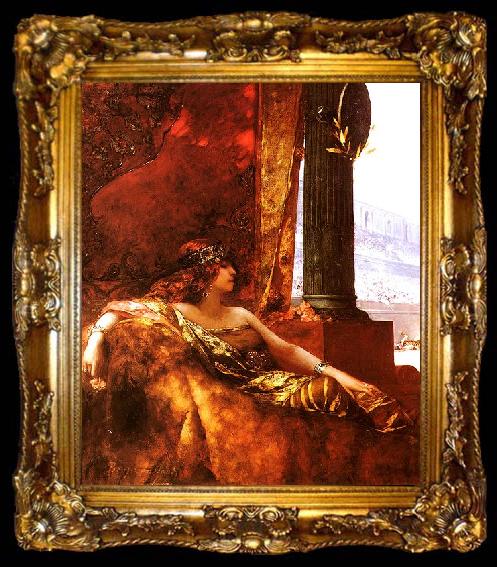 framed  Jean-Joseph Benjamin-Constant The Empress Theodora at the Colisseum, ta009-2