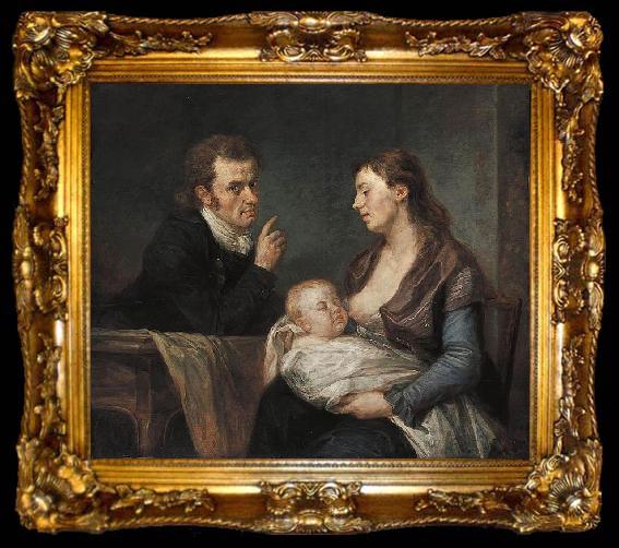 framed  Johann Georg Edlinger Family Portrait, ta009-2