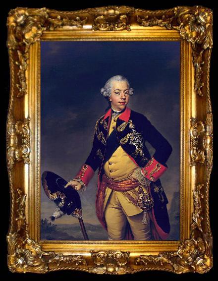 framed  Johann Georg Ziesenis Portrait of Stadholder Willem V, ta009-2