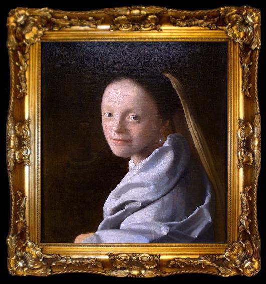 framed  Johannes Vermeer Study of a young woman, ta009-2