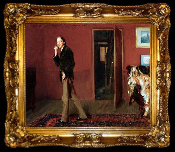 framed  John Singer Sargent Robert Louis Stevenson and His Wife, ta009-2