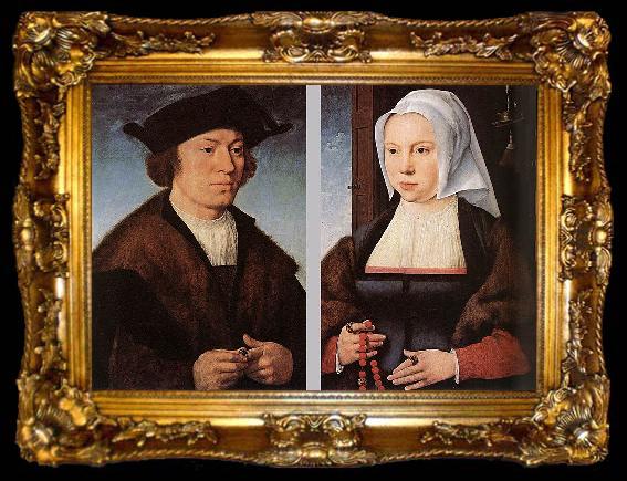 framed  Joos van cleve Portrait of a Man and Woman, ta009-2