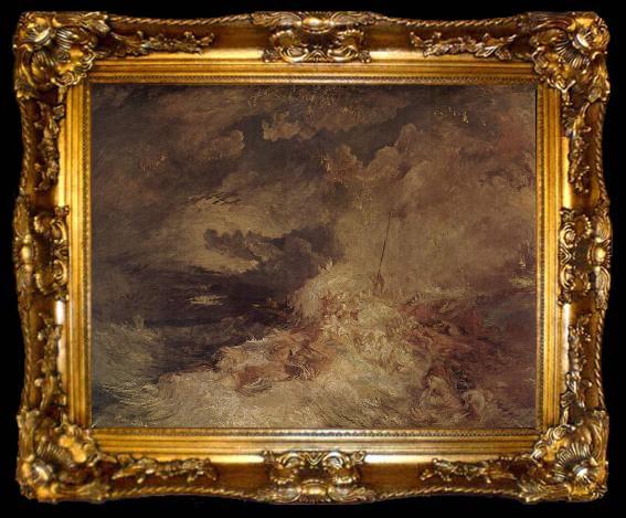 framed  Joseph Mallord William Turner Fire on the Sea, ta009-2