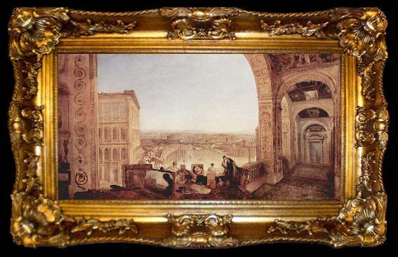 framed  Joseph Mallord William Turner Rom, vom Vatikan aus gesehen, ta009-2