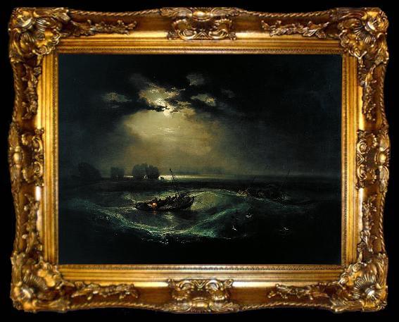 framed  Joseph Mallord William Turner Fishermen at Sea, ta009-2