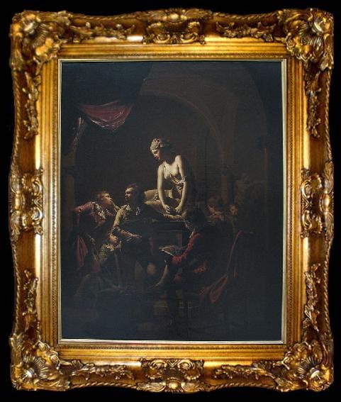 framed  Joseph wright of derby Academy by Lamplight, ta009-2