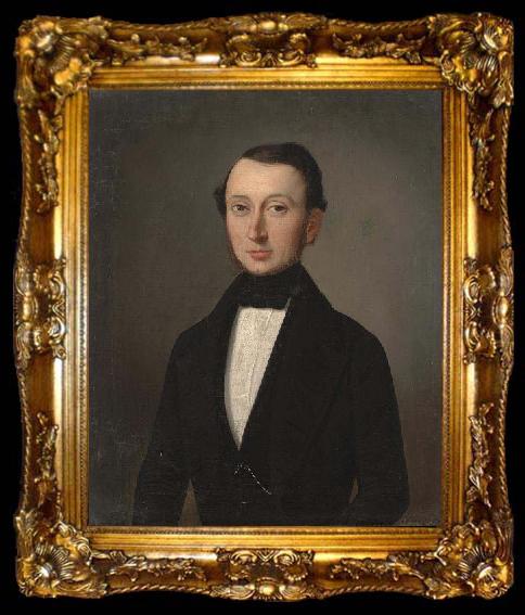 framed  Julien Hudson Portrait of a Creole Gentleman, New Orleans, ta009-2