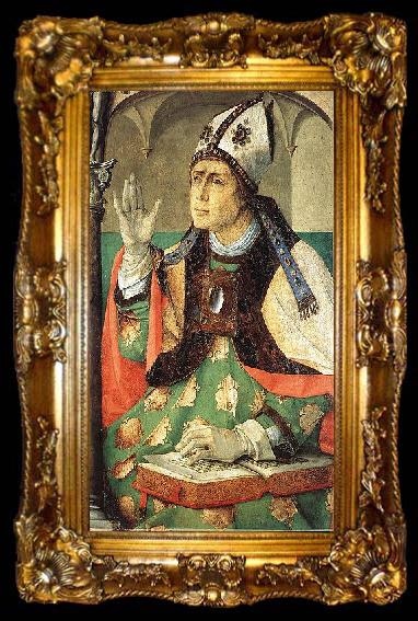 framed  Justus van Gent St Augustine, ta009-2