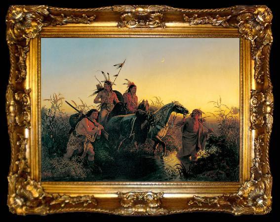 framed  Karl Ferdinand Wimar The Captive Charger, ta009-2